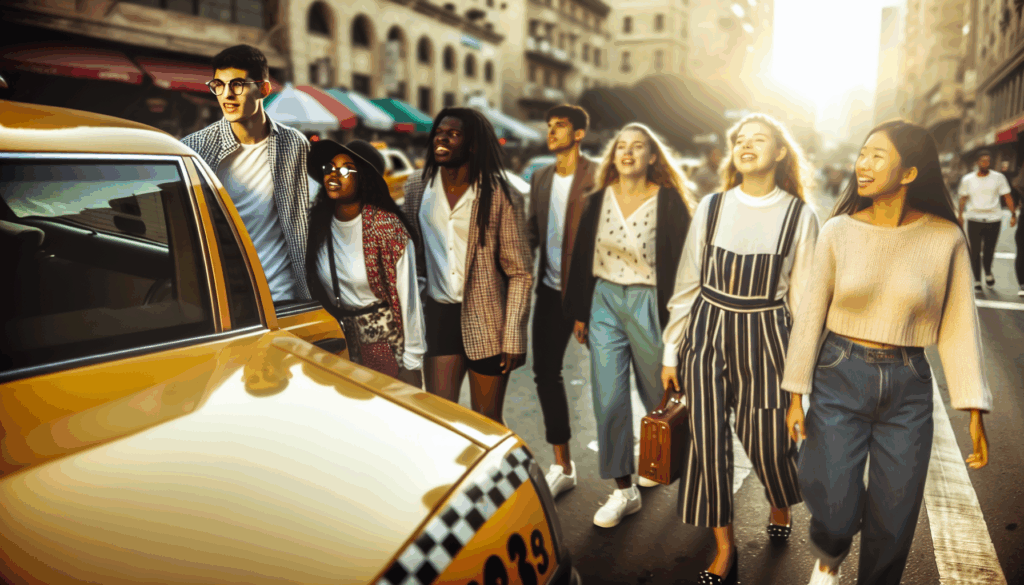 Schülergruppe auf Tour: Mit dem Taxi sicher zum Ausflugsziel